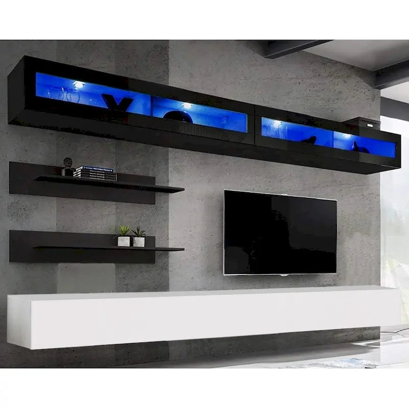 Wall-mounted Floating Modern Entertainment Center