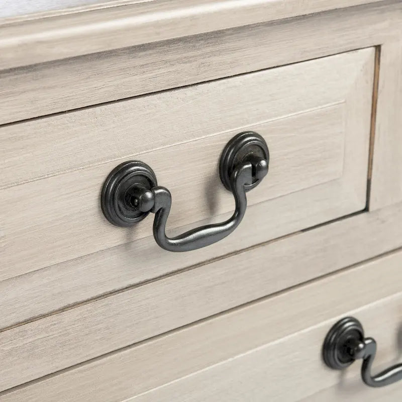 3-Drawer Console Table with Open Bottom Shelf