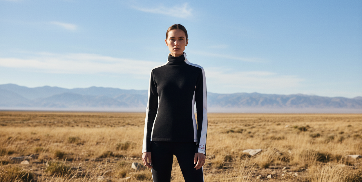 Long Sleeve Turtleneck Top Women Black White Cotton Small