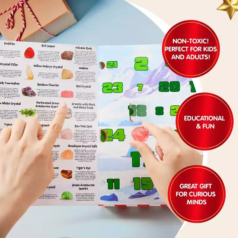 Joyfy 2025 Christmas Advent Calendar Gemstone Collection  24 Days of Geological Wonders!