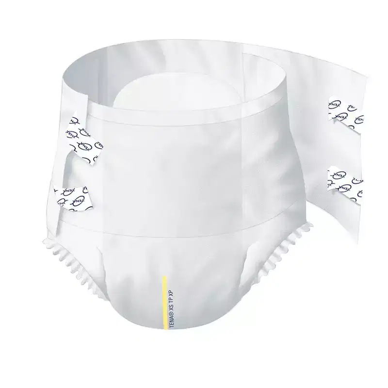 TENA ProSkin Plus Extra Small Incontinence Briefs, Moderate Absorbency, Unisex, X-Small, 90 Count