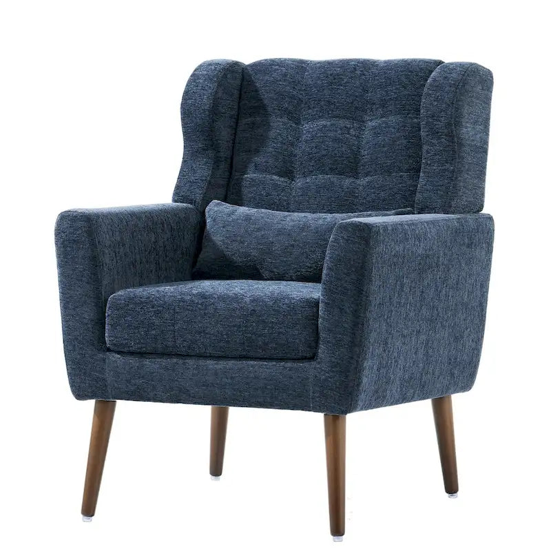 Mid-Century Modern Accent Chair with Waist Cushion