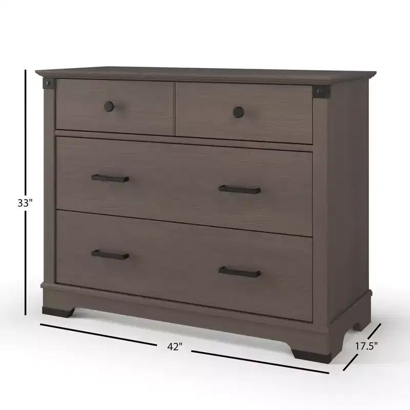 Child Craft Redmond Full Panel Crib, Changing Table Dresser & Chest 4 Piece Nursery Set