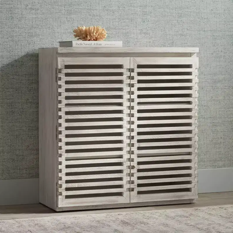 Crestview Collection Hudson 32 Wide Slat Door Accent Cabinet