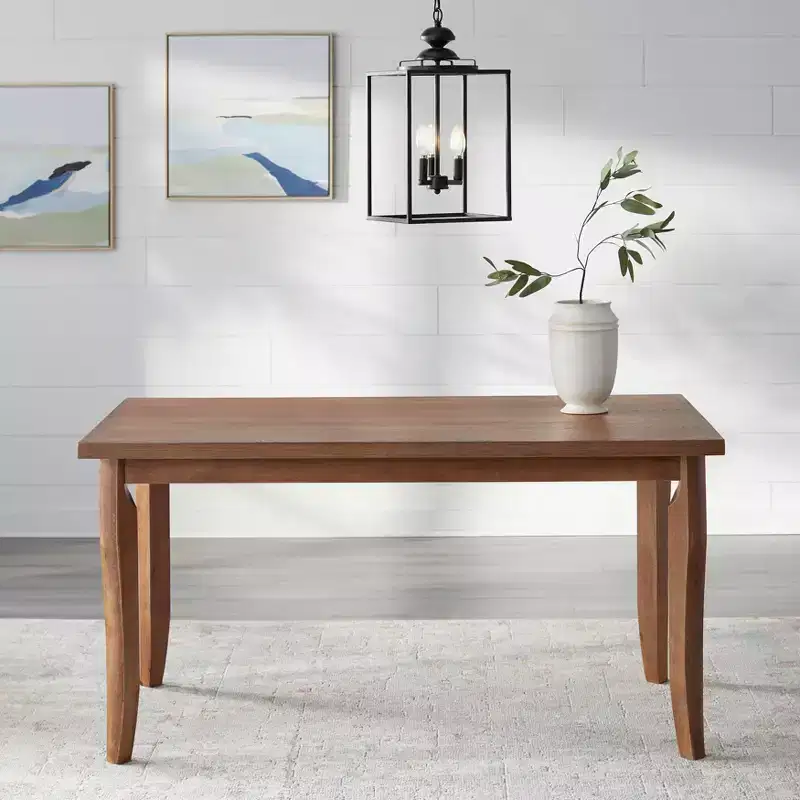 Buylateral Fairmont 5pc Modern Farmhouse Rectangular Dining Set Driftwood/Beige