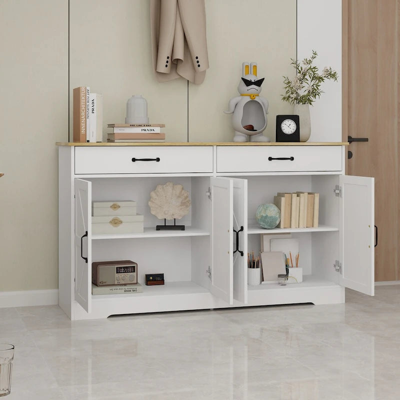 55.91 Large Farmhouse Buffet Cabinet