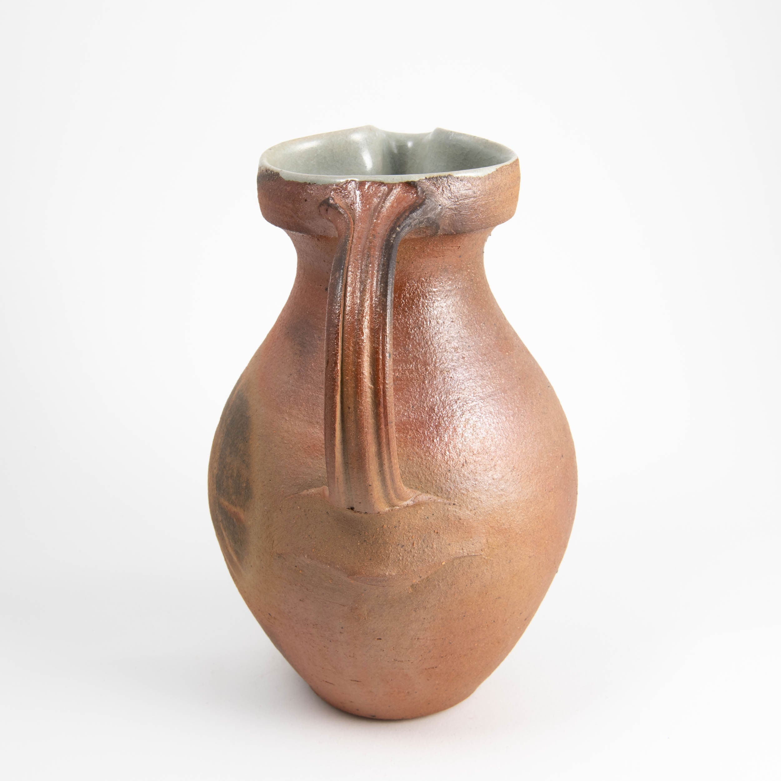Celadon Wadding Wood Fired Round Devon Jug