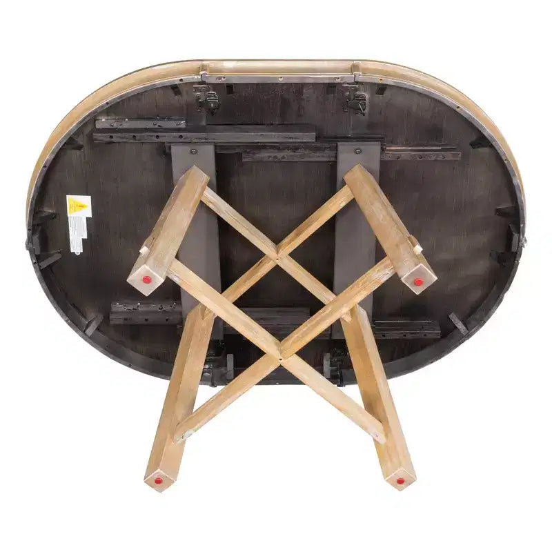 Farmhouse Dining Table with 4-Leg X-Shaped Base and 16