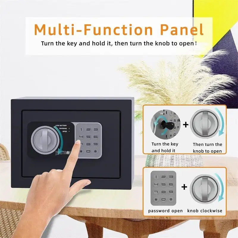 Small Electronic Digital Keypad Safe Box for Home Office Cabinet