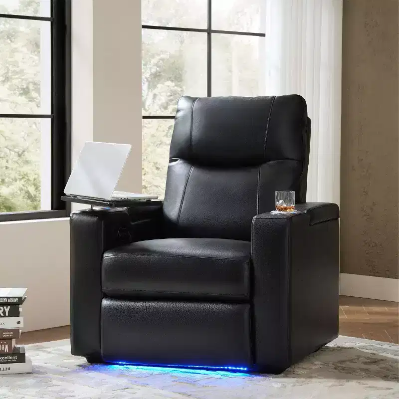 Flora Genuine Leather Recliner|HULALA HOME