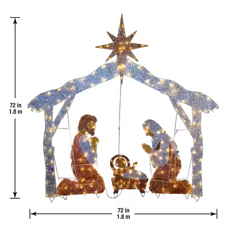72 Nativity Scene White Lights - National Tree Company