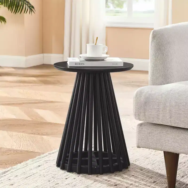 15.75 in. Round Wood Coffee Table