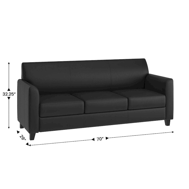 Clean Line Stitched Sofa with Flared Arms - 70W x 29D x 32.25H
