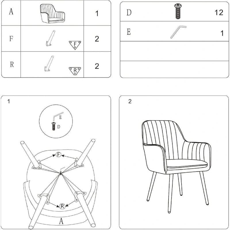 Modern Living Dining Room Accent Arm Chairs