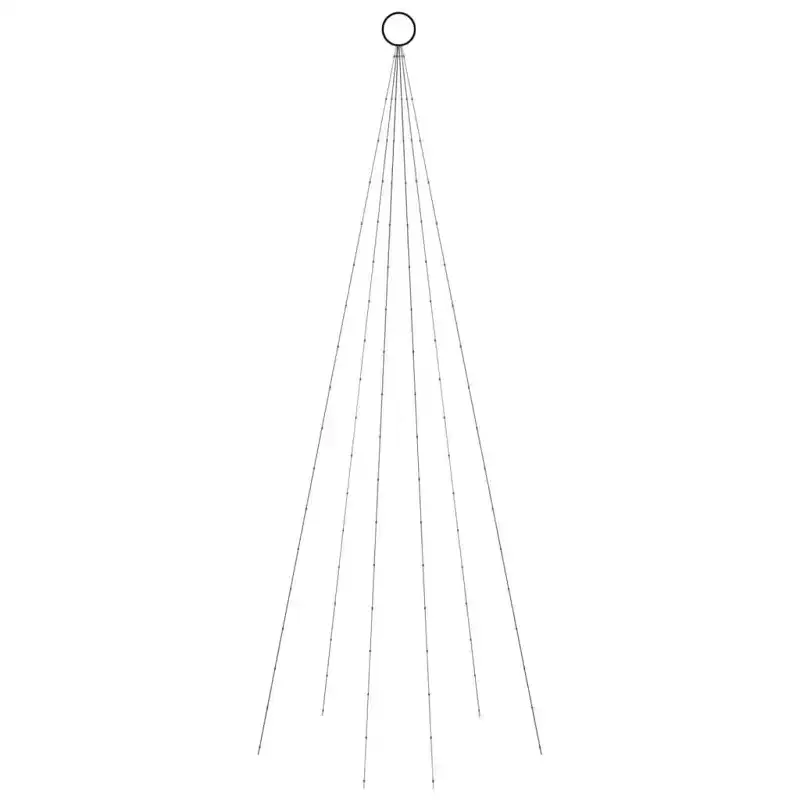 vidaXL Christmas Tree Warm White Copper, PVC Medium Adjustable Armrests - 6 x 2 ft Warm White Straight Shaped LED Lights