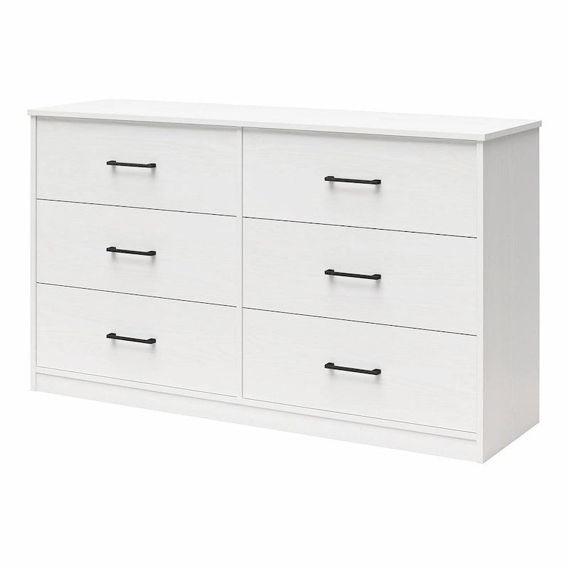 Wide 6-Drawer Dresser with Laminate Finish