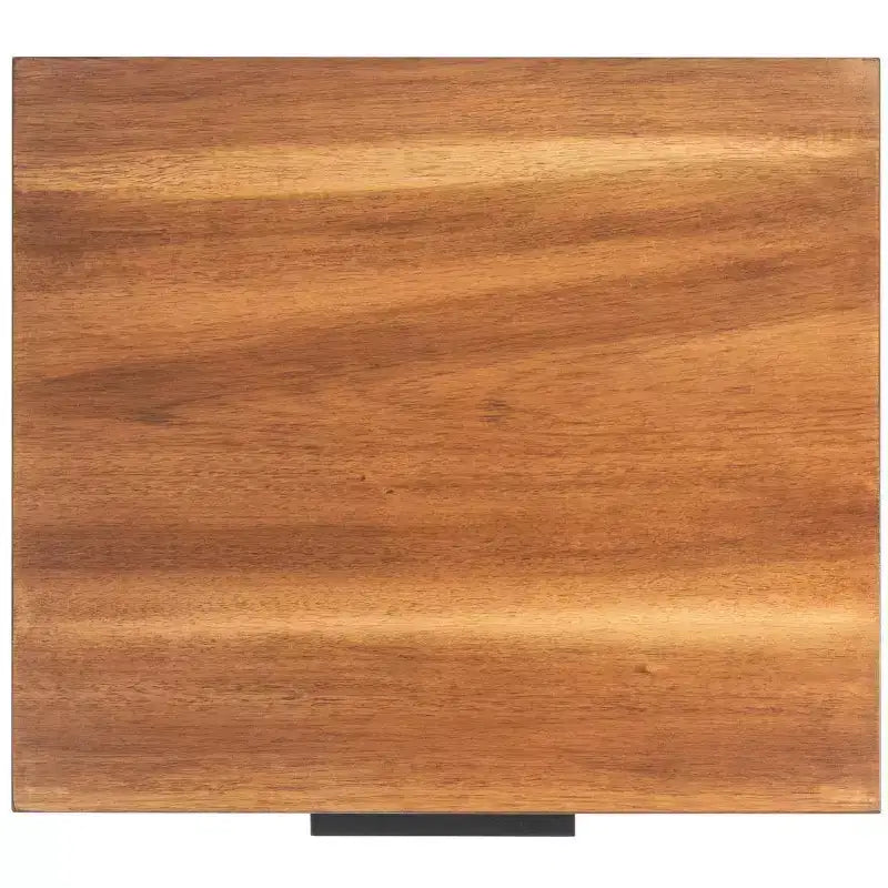 1-Drawer Nightstand with Open Metal Frame, Brown Mahogany