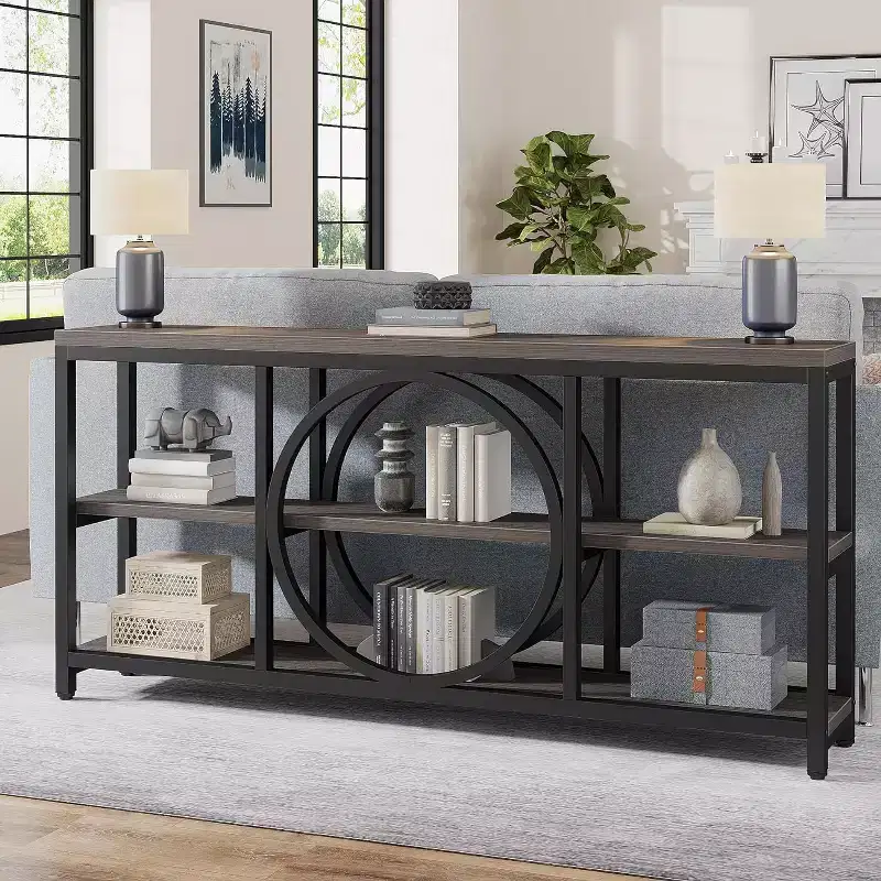 Lantine 70.9 inches 3-Tier Extra Long Console Table