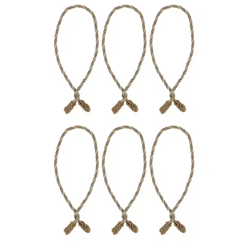 6pk 20in Decorative Garland Twist Tie Gold/Silver/White - Haute Décor