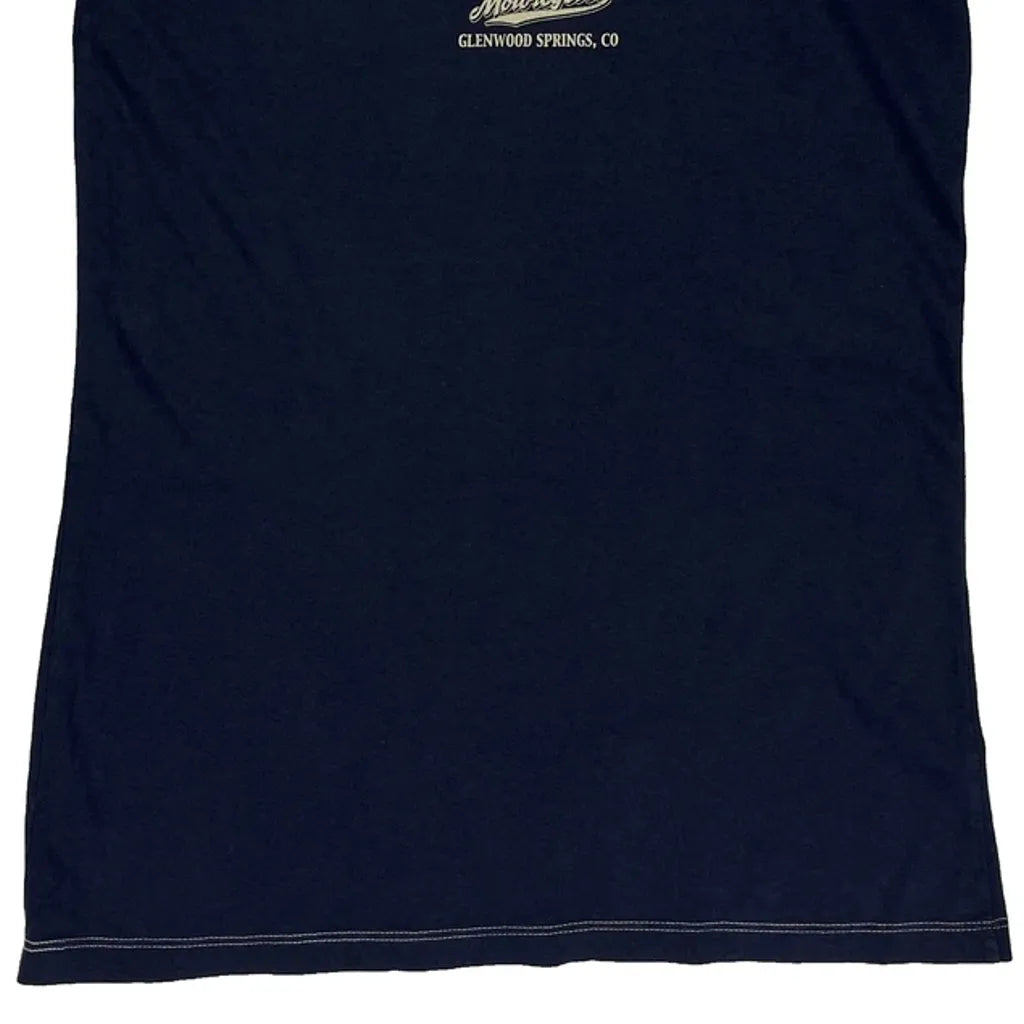 Women's Navy Cotton Sleeveless Vest Regular Fit Round Neck Small