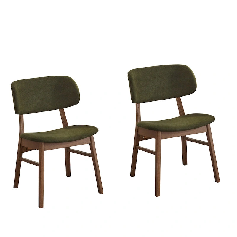 Solid Wood Dining Chair with Upholstered Seat and Back