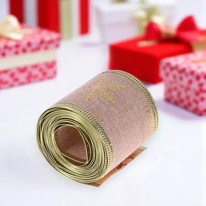 Unique Bargains Gift Wrap Ribbons Reindeer Polyester 78.74x1.97 1 Pc