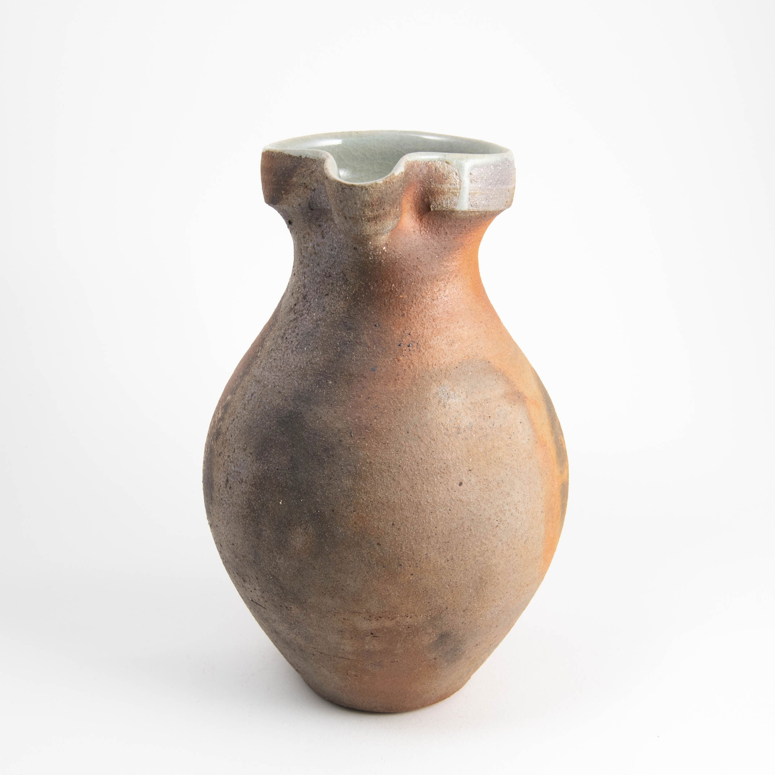 Celadon Wadding Wood Fired Round Devon Jug