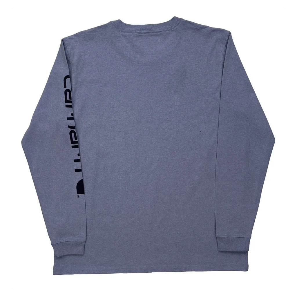 Long Sleeve T-Shirt Large Purple Cotton Women's Casual