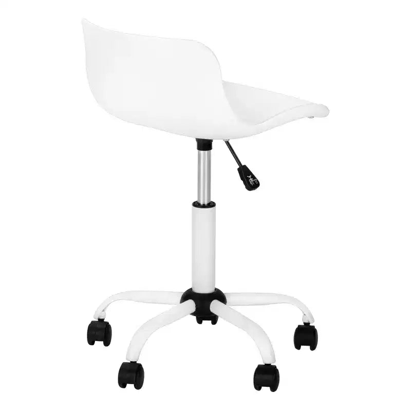 Modern Height-Adjustable Office Chair with Metal Base and Wheels, 360�� Swivel