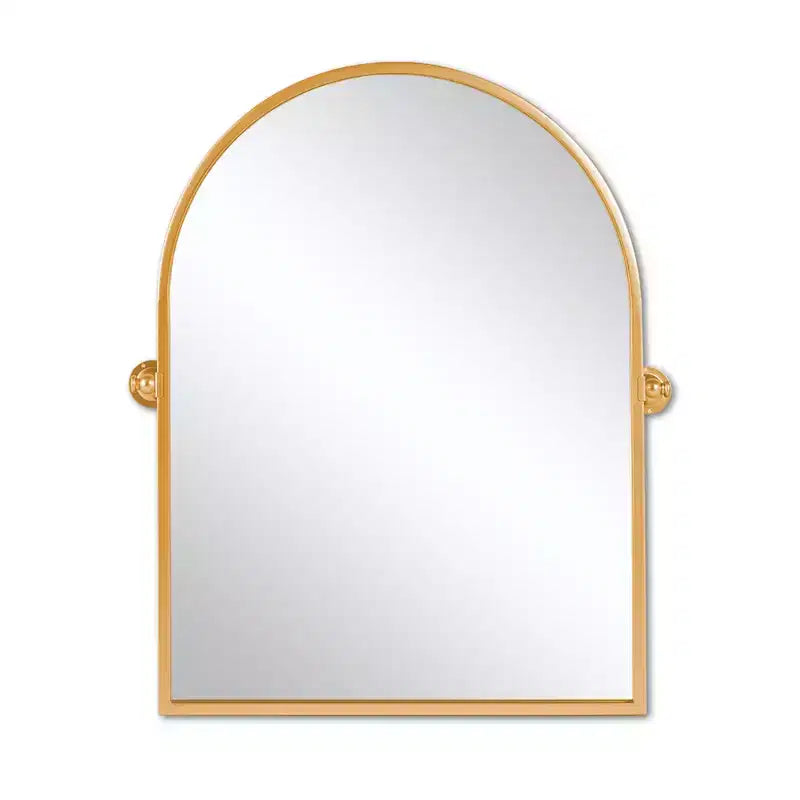 36 Gold Metal Arch Tilting Framed Accent Mirror