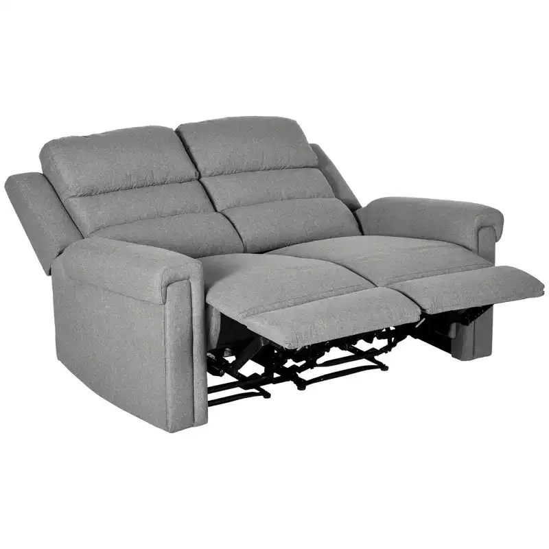 HOMCOM Modern Loveseat Recliner Sofa with Thick Sponge Padding, 2 Seater Couch Recliner Couch Manual Reclining Sofa Loveseat Couch