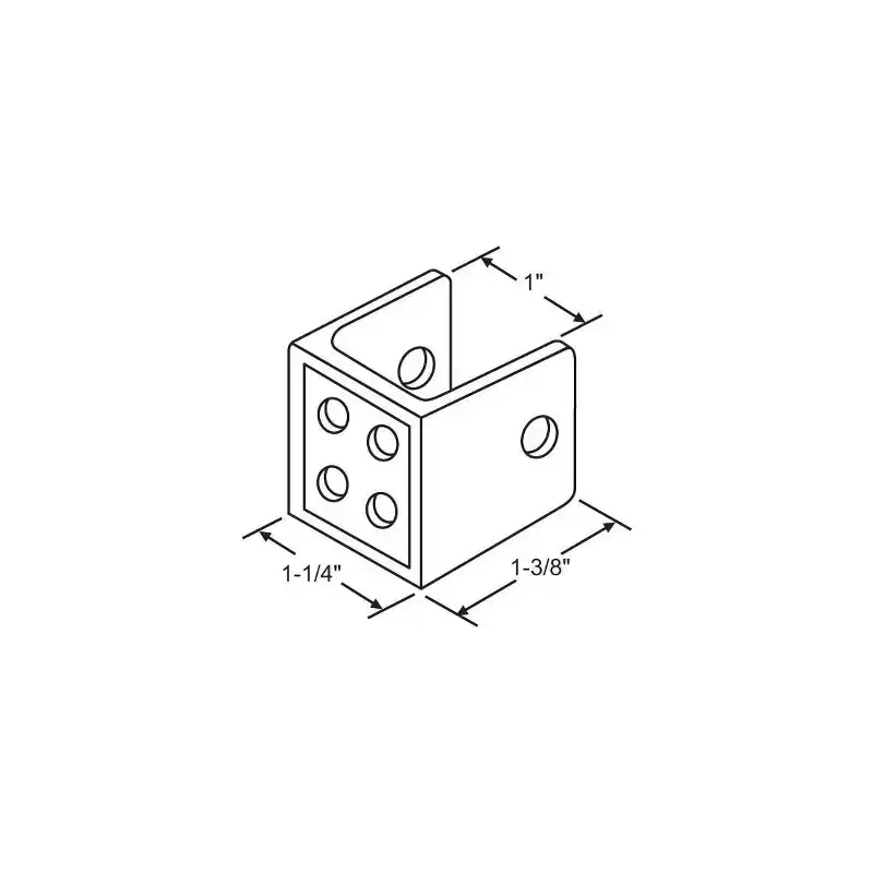 Brixwell 91-12a Brixwell Chrome Plated U Wall Bracket 1 X 1-3/8 X 1-1/4in with Screws
