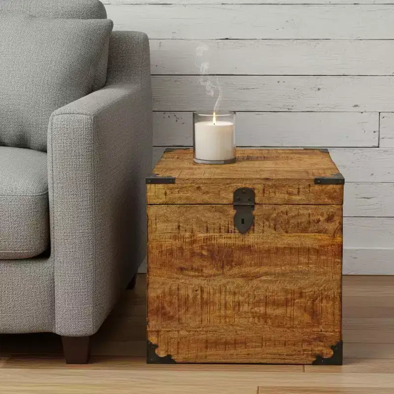 Solid Wood Square End Table – 20