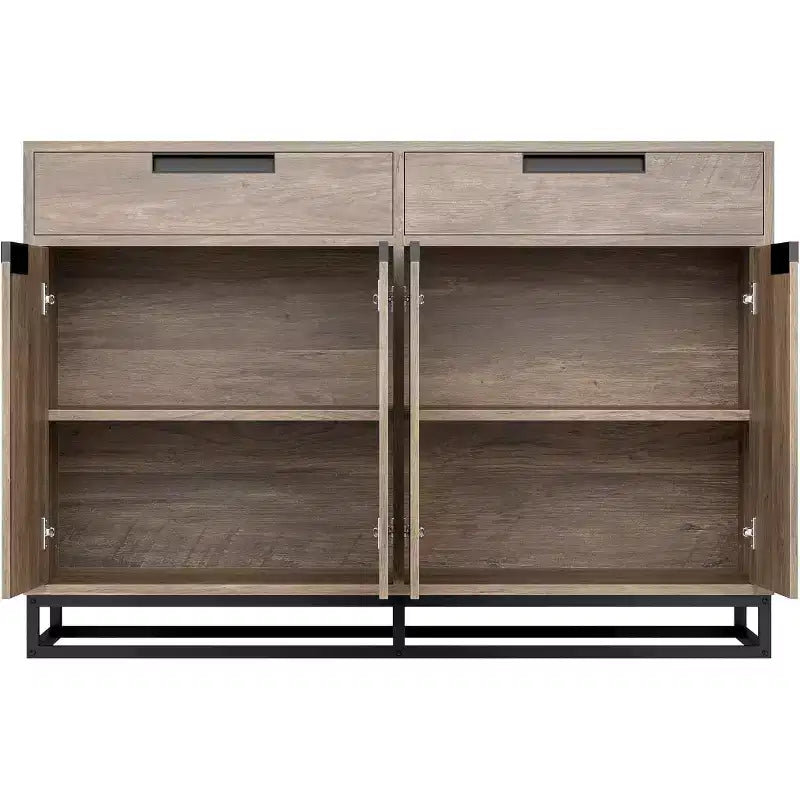 COZONY 55 Sideboard Buffet Cabinet, Large Kitchen Storage Cabinet with 2 Drawers & 4 Doors, Coffee Bar Table for Dining Room
