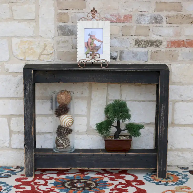 Rustic Reclaimed Wood Entryway Console Table