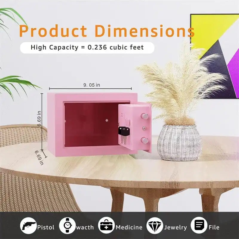 Small Electronic Digital Keypad Safe Box for Home Office Cabinet
