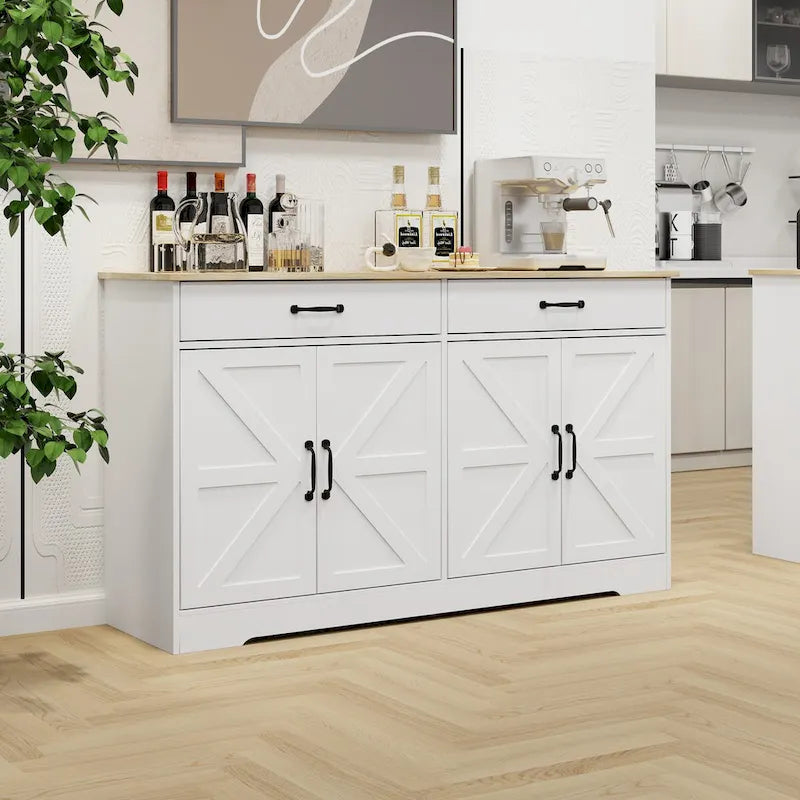 55.91 Large Farmhouse Buffet Cabinet
