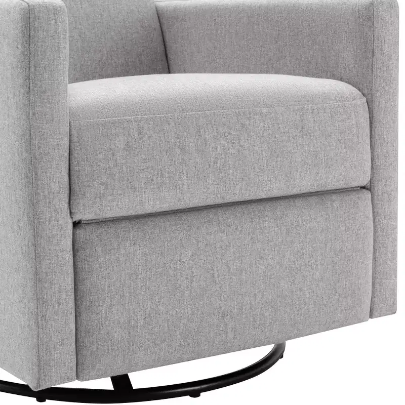 GDFStudio Peggy Modern Upholstered Rocker Nursery Chair with Plush Glider Swivel and Adjustable Recline