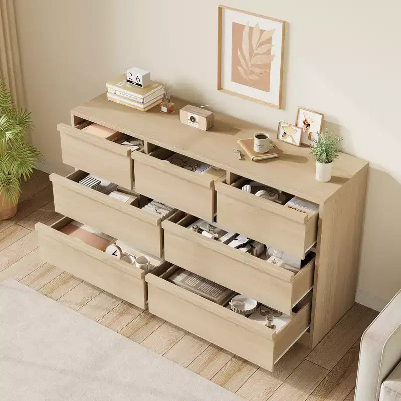 Chest of Drawers - Scandinavian Style Wood Sideboard with Spacious Countertop