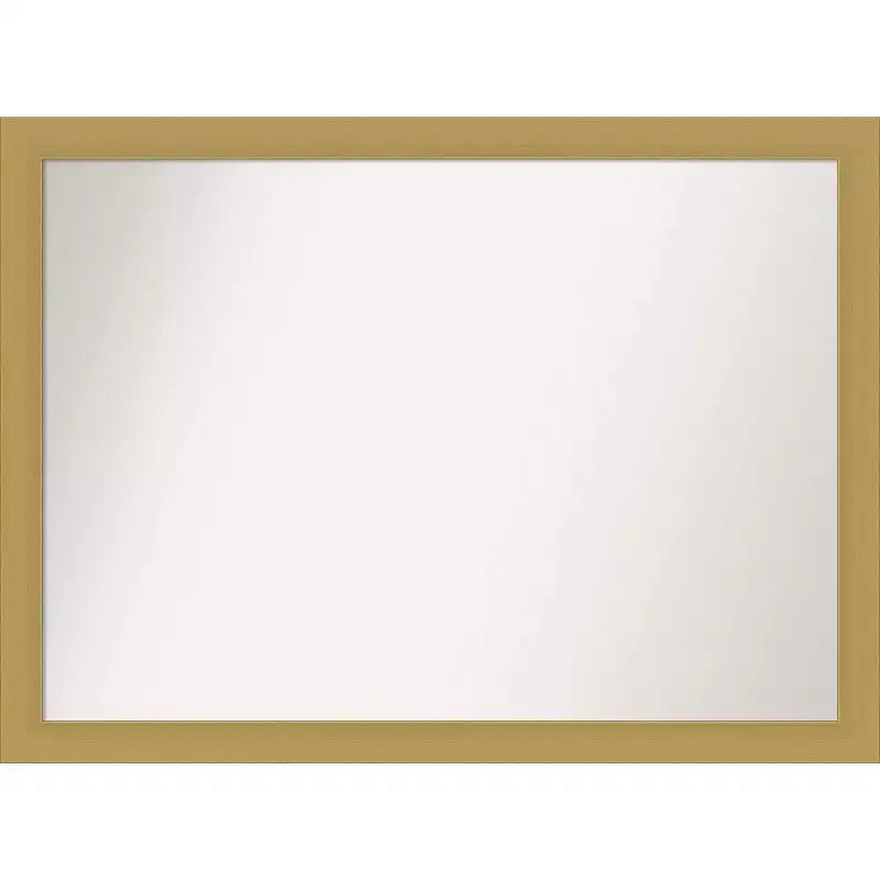 42 x 31 Non-Beveled Brushed Gold Wall Mirror