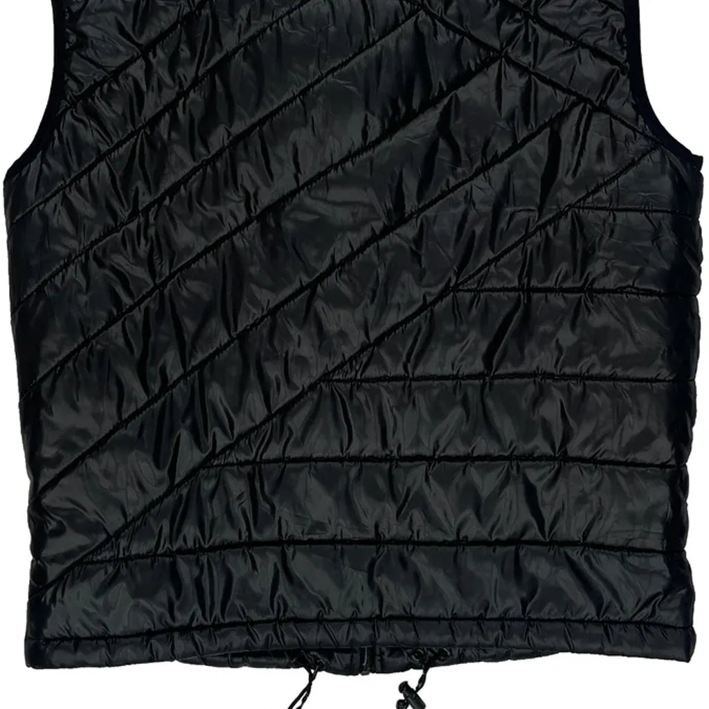 Men's Black Quilted Gilet Medium Regular Fit Sleeveless Vest