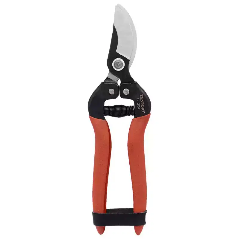Zenport Bypass Action Harvest and Utility Shear, Carbon Steel, H304, Red