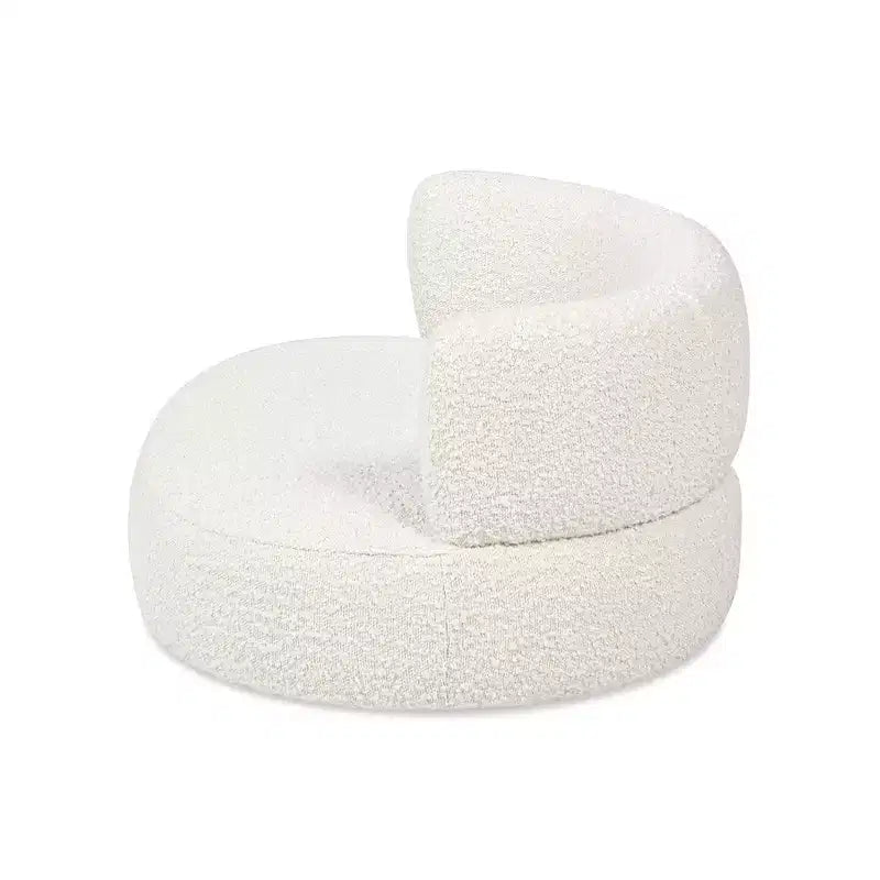 Shep 36 Curved Dog Sofa Bed, Medium, Ivory White Boucle