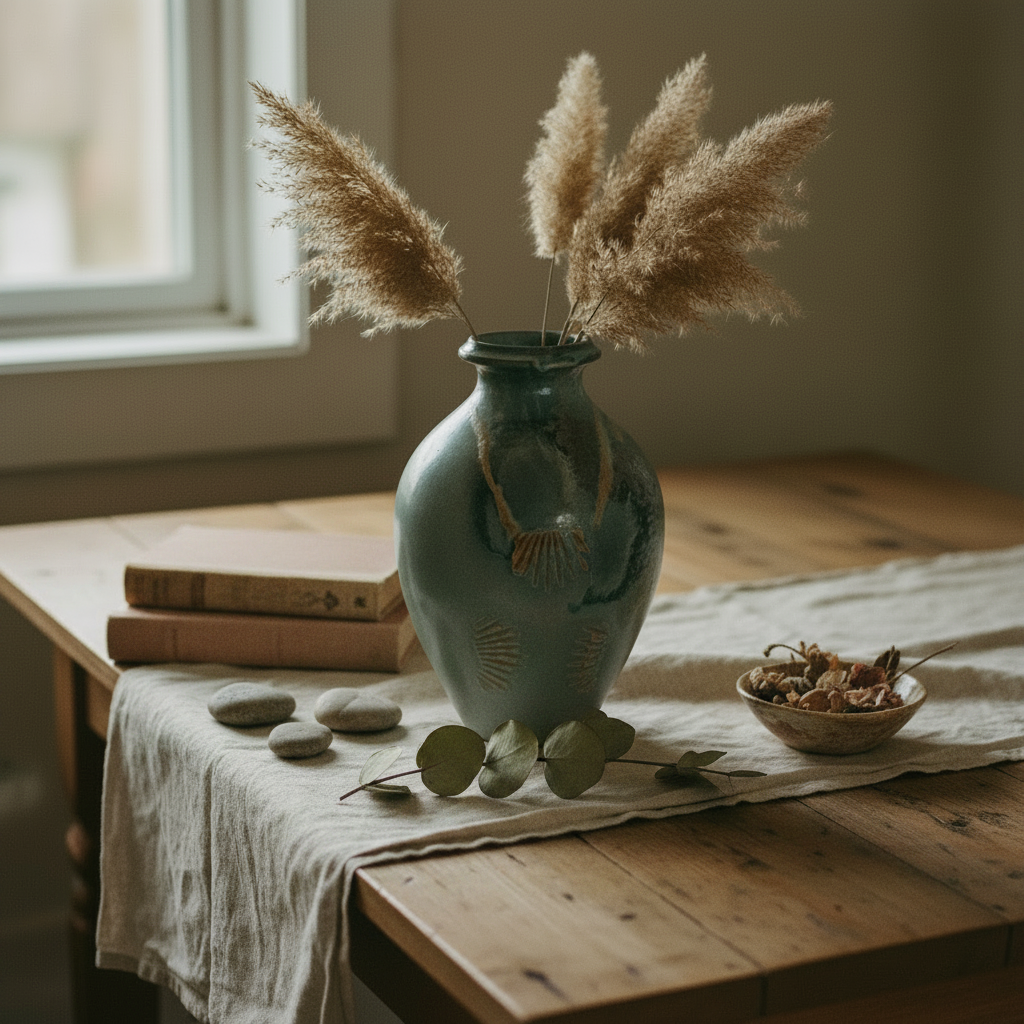 Celadon Round Vase