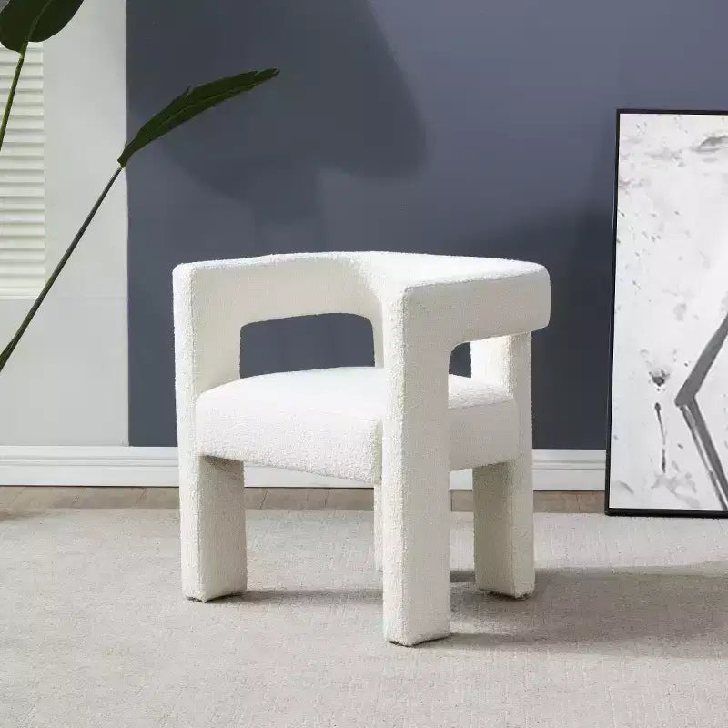 Contemporary Upholstered Dining Chair - Slate Grey, Wood Frame