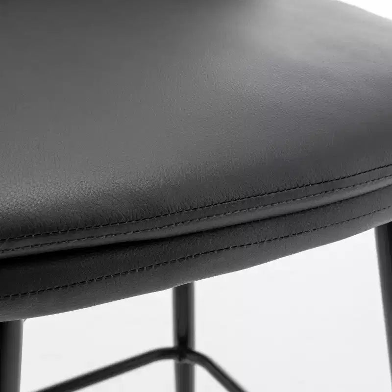 Counter Height Swivel Bar Stool, Linen & Matte Black