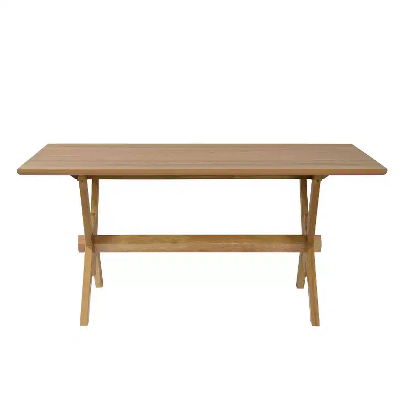 Christopher Knight Home Eleanor Farmhouse 63 Wood Dining Table with Double V Base