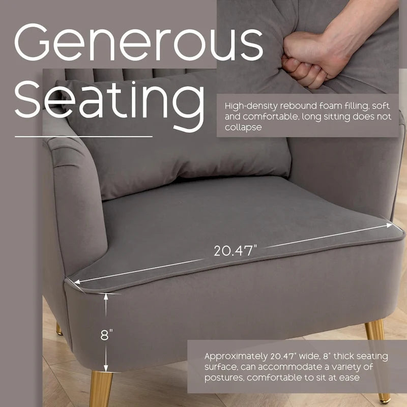 Modern Wingback Arm Chair Upholstered Accent Chair