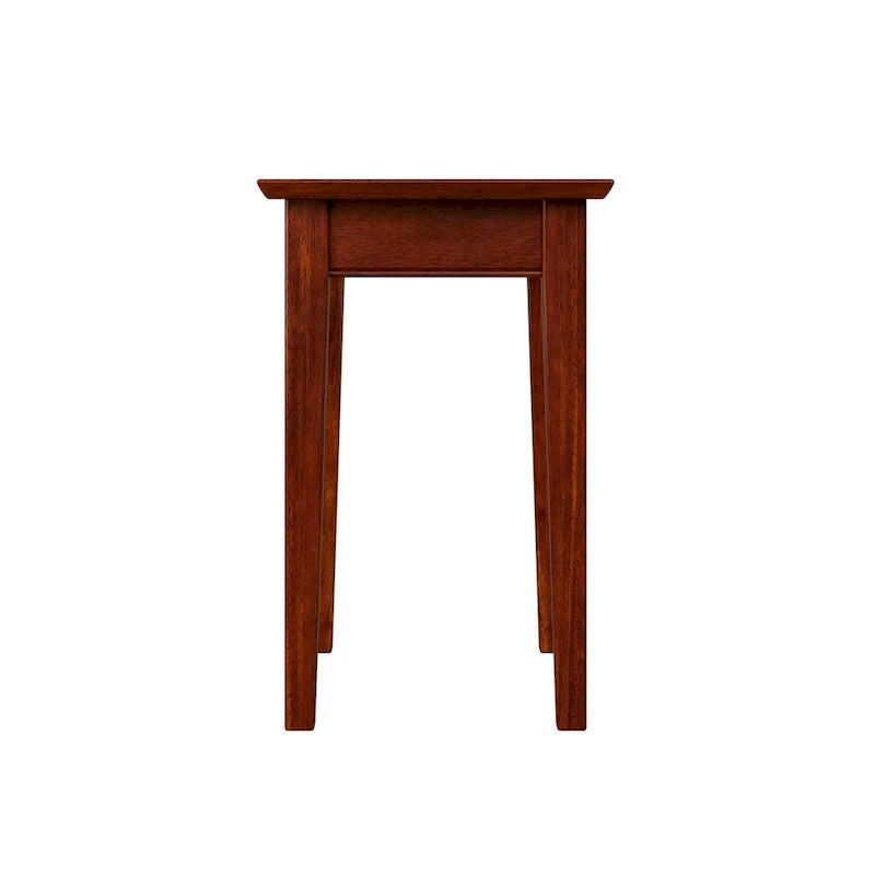 Solid Hardwood Side Table with Built-In Charging Station