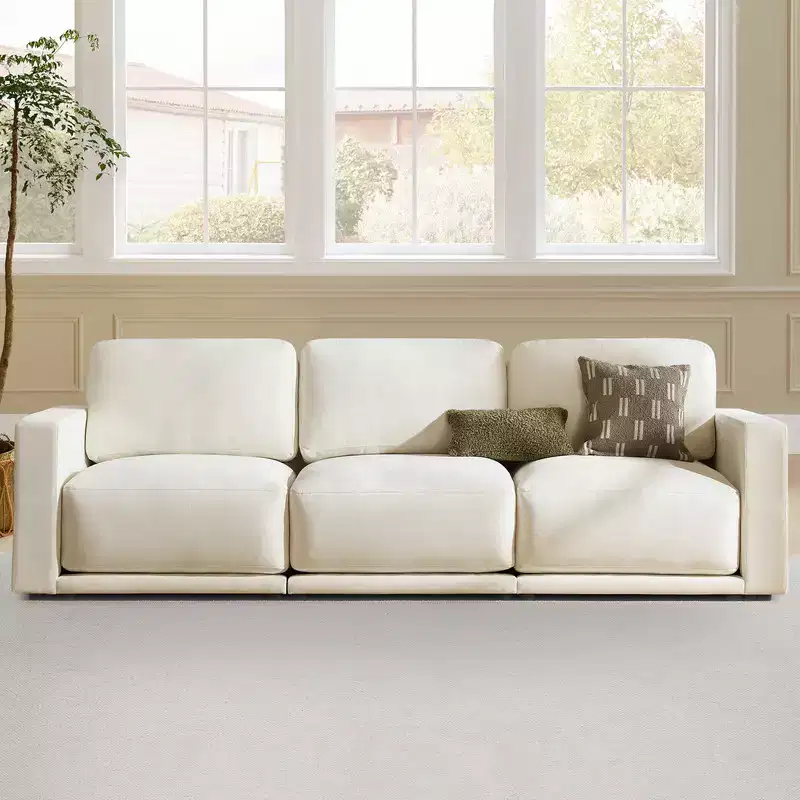 Spruce & Spring 3-Piece Oversized Modular Sectional Sofa Cloud Couch for Living Room